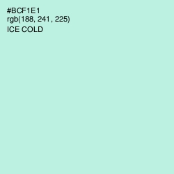 #BCF1E1 - Ice Cold Color Image