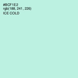 #BCF1E2 - Ice Cold Color Image