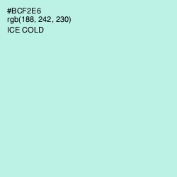 #BCF2E6 - Ice Cold Color Image