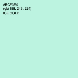 #BCF3E0 - Ice Cold Color Image