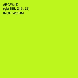 #BCF61D - Inch Worm Color Image