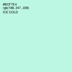 #BCF7E4 - Ice Cold Color Image