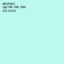 #BCF8EE - Ice Cold Color Image