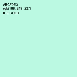 #BCF9E3 - Ice Cold Color Image