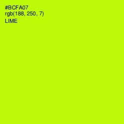 #BCFA07 - Lime Color Image