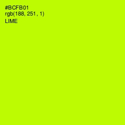 #BCFB01 - Lime Color Image