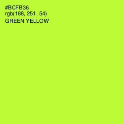 #BCFB36 - Green Yellow Color Image