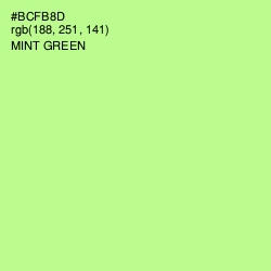 #BCFB8D - Mint Green Color Image