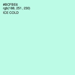 #BCFBE6 - Ice Cold Color Image