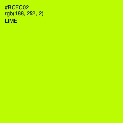 #BCFC02 - Lime Color Image