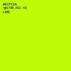 #BCFC0A - Lime Color Image