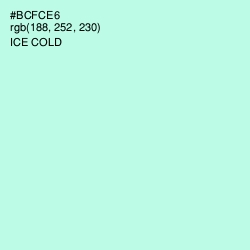 #BCFCE6 - Ice Cold Color Image