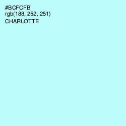 #BCFCFB - Charlotte Color Image