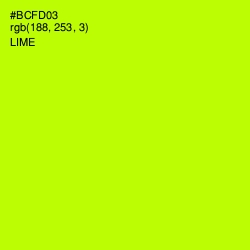 #BCFD03 - Lime Color Image