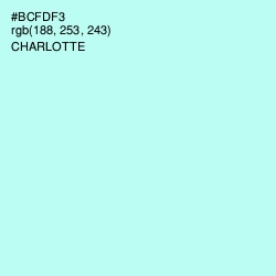 #BCFDF3 - Charlotte Color Image