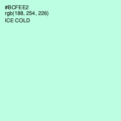 #BCFEE2 - Ice Cold Color Image