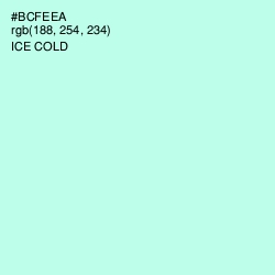 #BCFEEA - Ice Cold Color Image