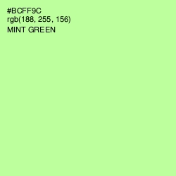 #BCFF9C - Mint Green Color Image