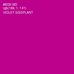 #BD018D - Violet Eggplant Color Image
