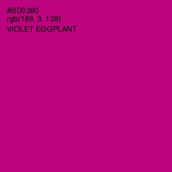 #BD0380 - Violet Eggplant Color Image