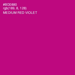 #BD0880 - Medium Red Violet Color Image