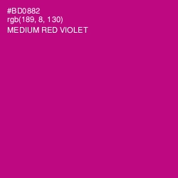 #BD0882 - Medium Red Violet Color Image