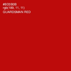 #BD0B0B - Guardsman Red Color Image