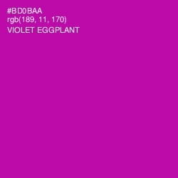 #BD0BAA - Violet Eggplant Color Image