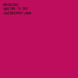 #BD0D5C - Jazzberry Jam Color Image