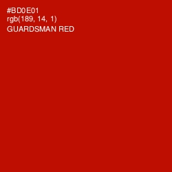 #BD0E01 - Guardsman Red Color Image