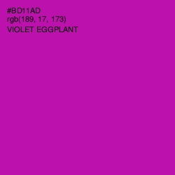 #BD11AD - Violet Eggplant Color Image