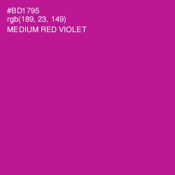 #BD1795 - Medium Red Violet Color Image