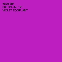 #BD1EBF - Violet Eggplant Color Image