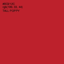 #BD212C - Tall Poppy Color Image