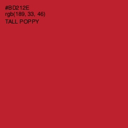 #BD212E - Tall Poppy Color Image