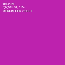 #BD22AF - Medium Red Violet Color Image