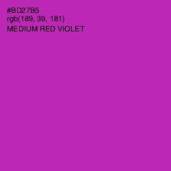 #BD27B5 - Medium Red Violet Color Image