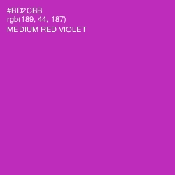 #BD2CBB - Medium Red Violet Color Image