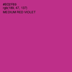 #BD2F89 - Medium Red Violet Color Image