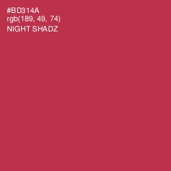 #BD314A - Night Shadz Color Image
