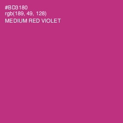 #BD3180 - Medium Red Violet Color Image