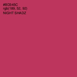 #BD345C - Night Shadz Color Image