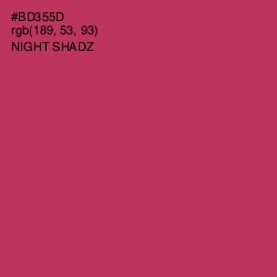 #BD355D - Night Shadz Color Image