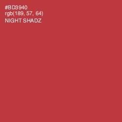 #BD3940 - Night Shadz Color Image