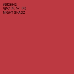 #BD3942 - Night Shadz Color Image