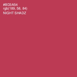 #BD3A54 - Night Shadz Color Image