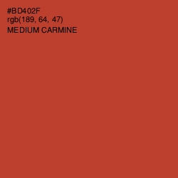 #BD402F - Medium Carmine Color Image