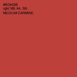 #BD403B - Medium Carmine Color Image