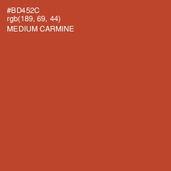 #BD452C - Medium Carmine Color Image