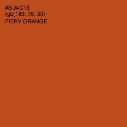 #BD4C1E - Fiery Orange Color Image